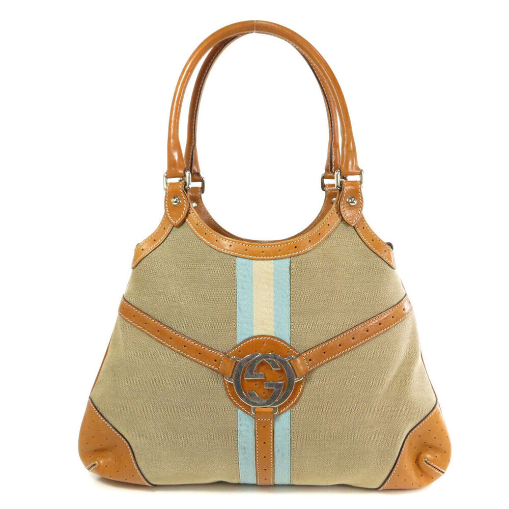 Gucci Shoulder Bag Hobo canvas trim leather constructed Reins - Picture 11 of 11